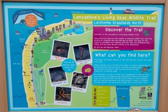 Picture shows sign showing the living seas wildlife trail