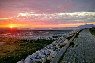 A sunset view looking over Walney