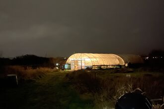 Glowing polytunnel