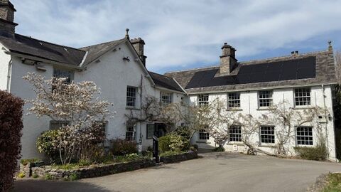An old farmhouse in spring.