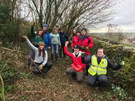 The Bay and Myplace teams working together to tidy up some land